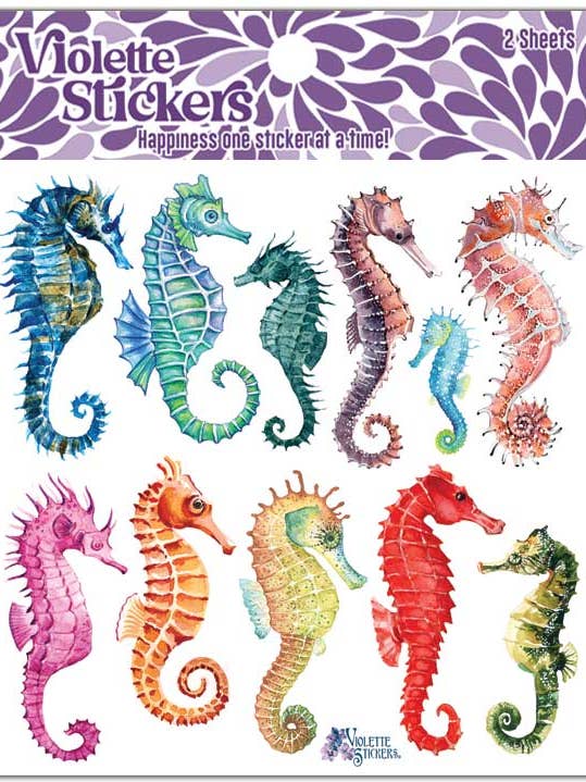 K47 Seahorse Stickers for wholesale by Violette Stickers