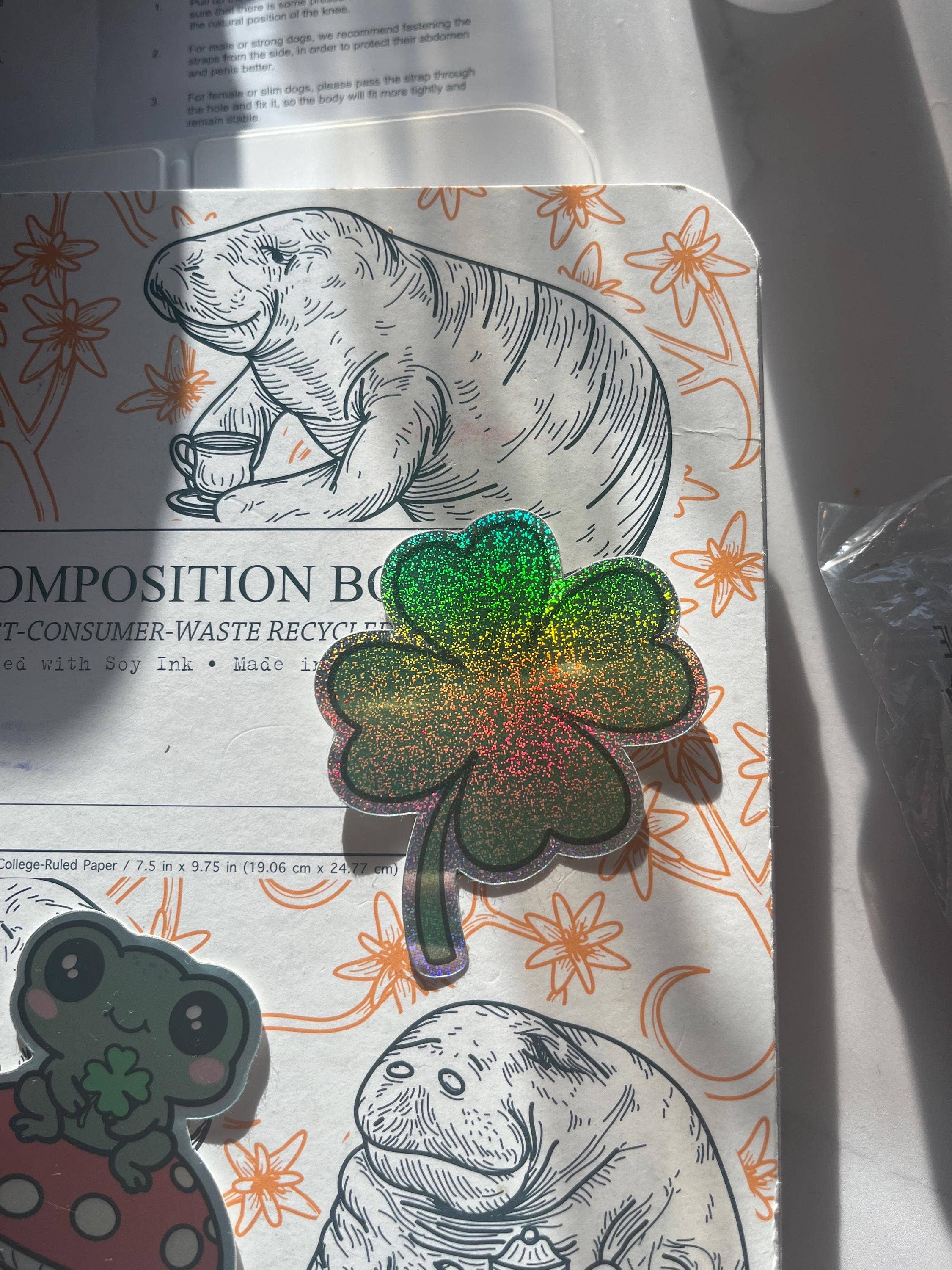 TTN Stickers - Wholesale Sticker - Iridescent Four-Leaf Clover Die Cut Vinyl Sticker5