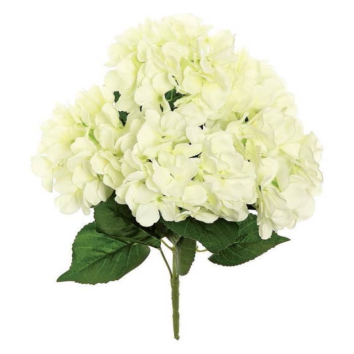 Select Artificials, Inc. - Wholesale Artificial Flowers - Hydrangea Bush X5, 18", Cream