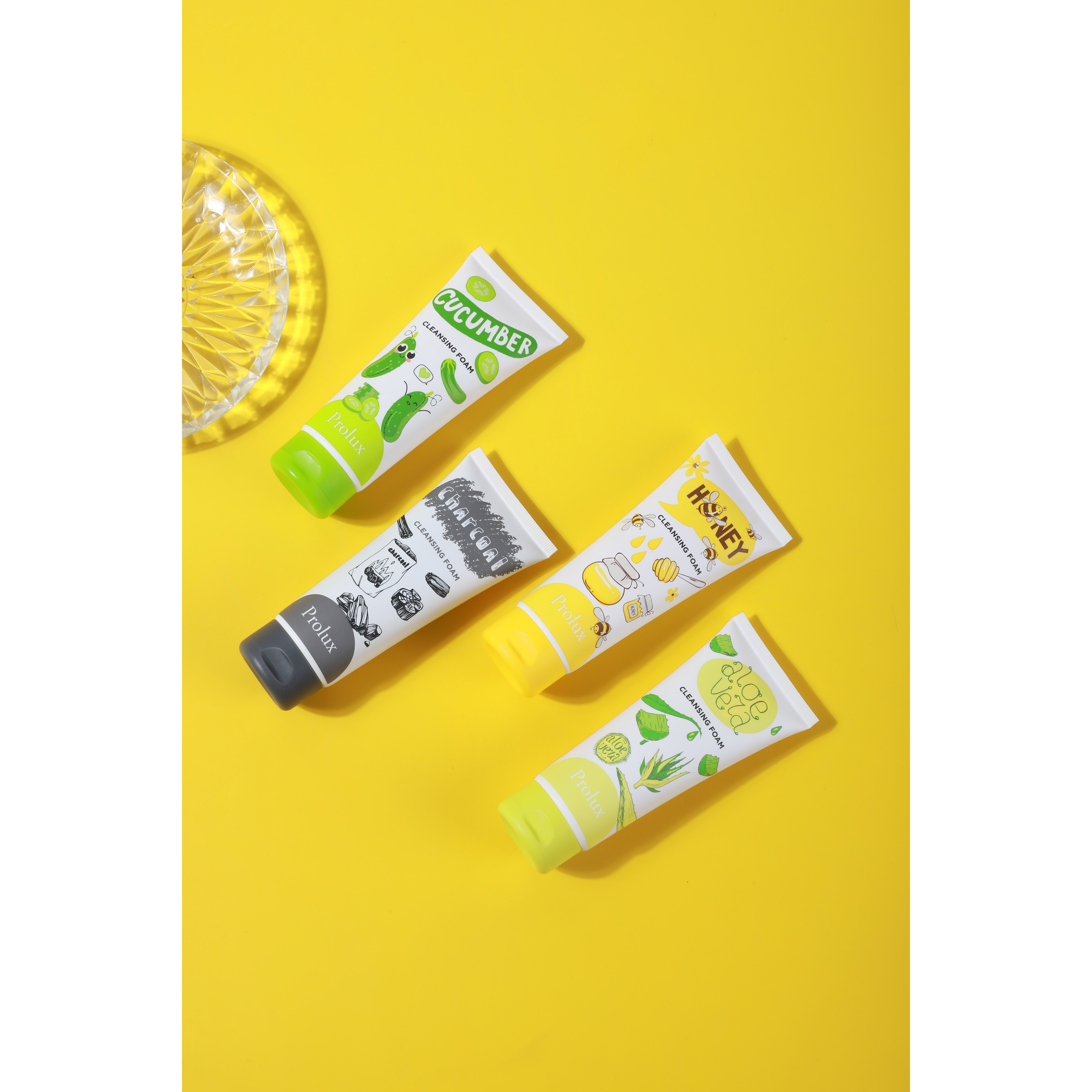 black charcoal light green aloe vera green cucumber yellow honey Deep Gentle Cleansing Pore Minimizing Skin Refreshing Foam
 for wholesale on Faire7