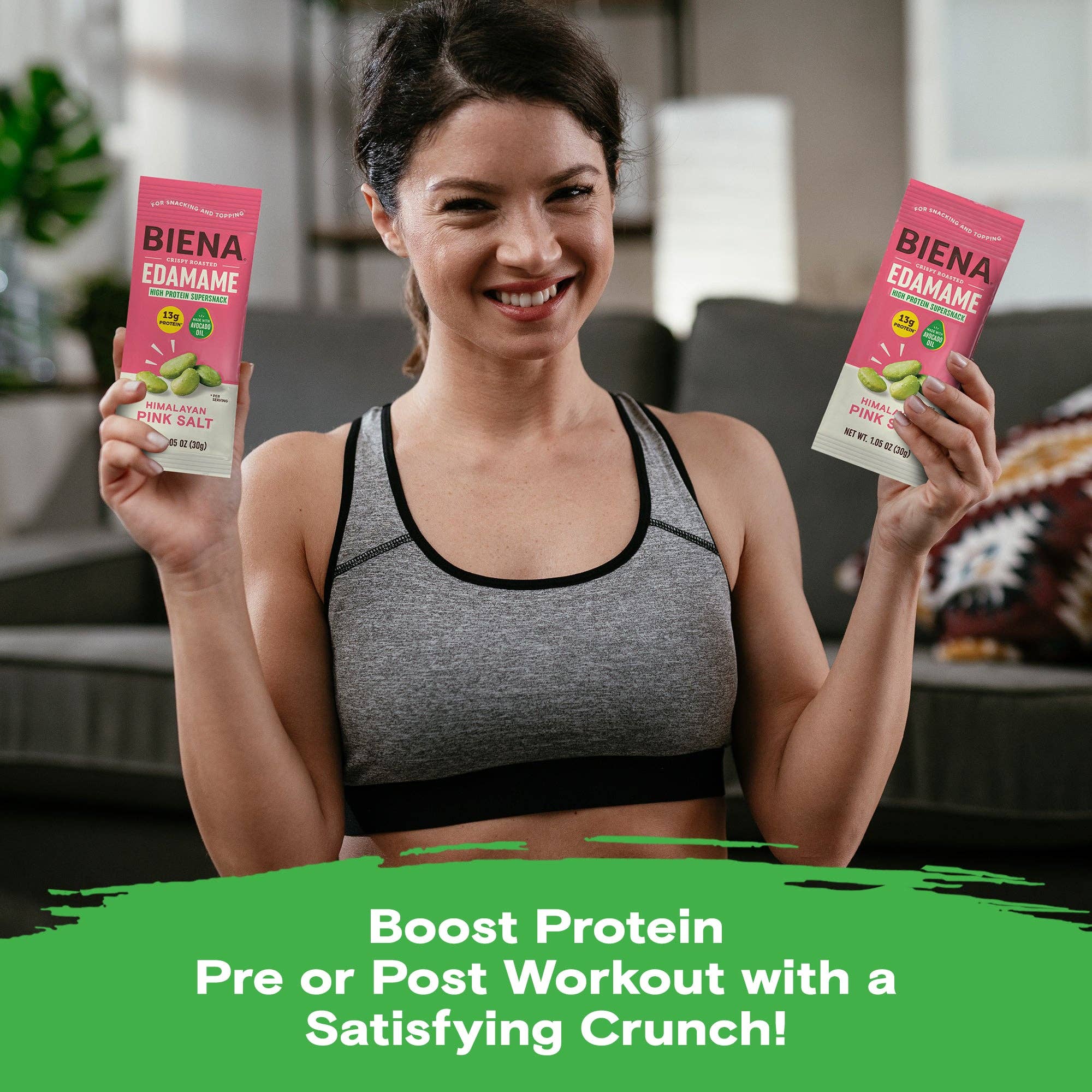 Biena Snacks - Vente Noix - Edamame, Chili Lime 1,05oz 10ct4