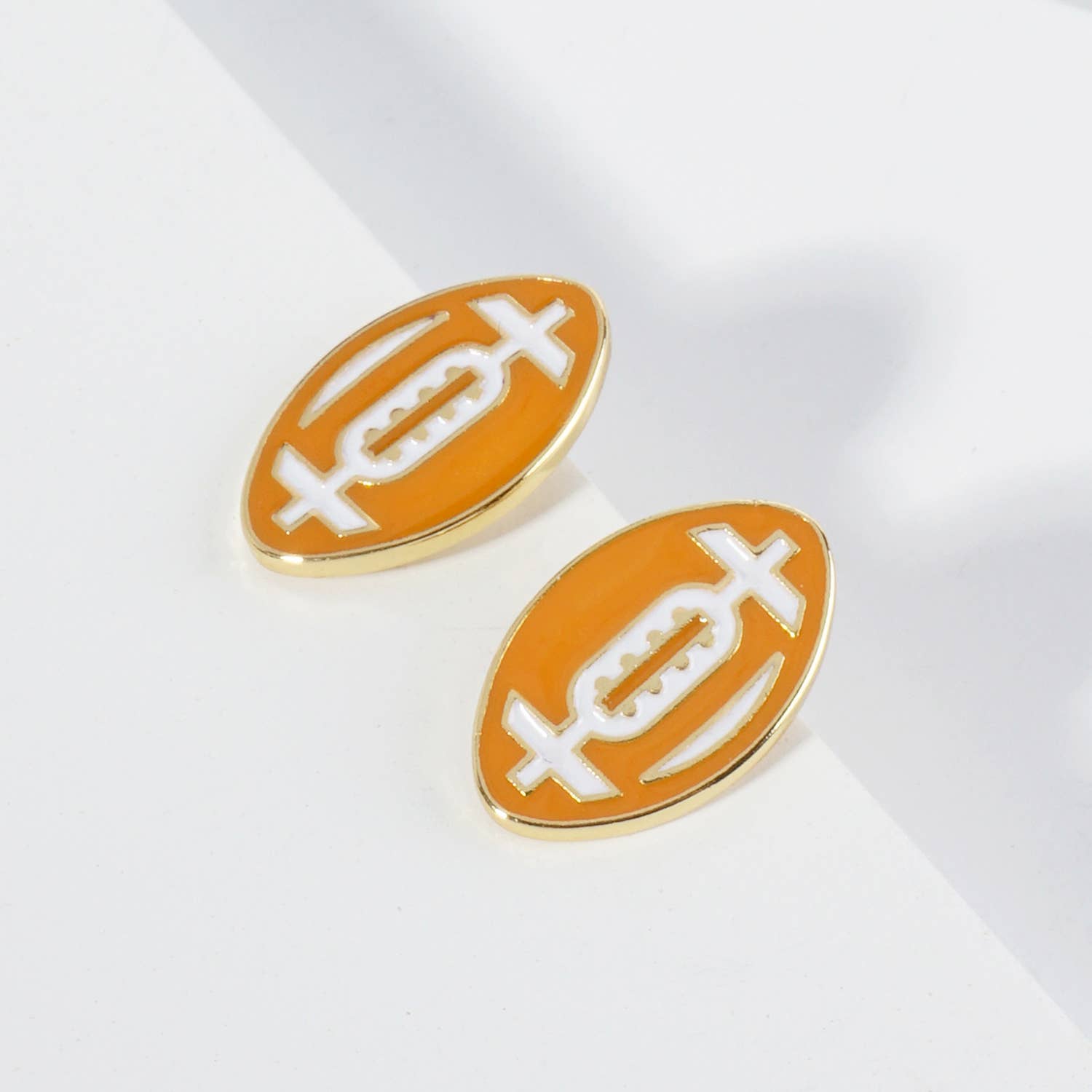 Lou & Co - Wholesale Stud/Post Earrings - Enamel Football Stud Earrings21