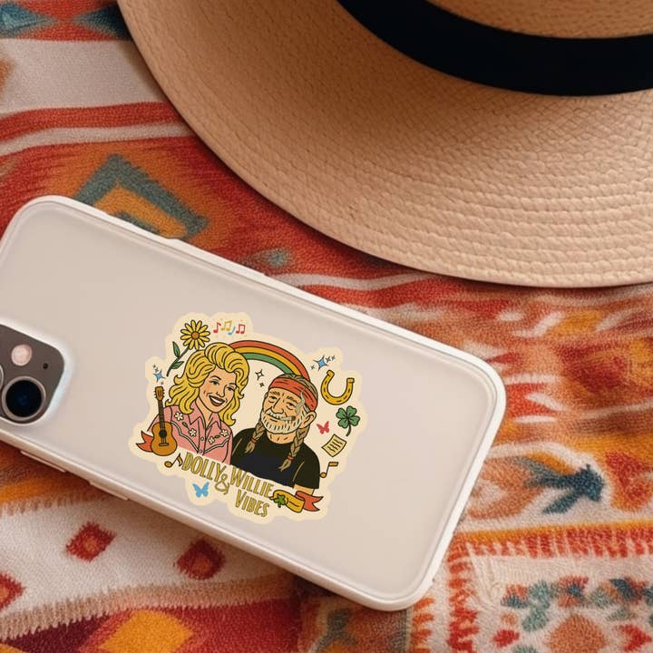 inviting affairs paperie - Wholesale Sticker - Willie and Dolly Vibes Sticker 1