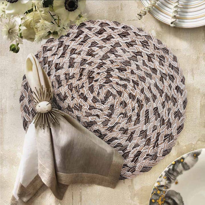 BEIGE BROWN Set of 6 Placemats 15" for wholesale on Faire