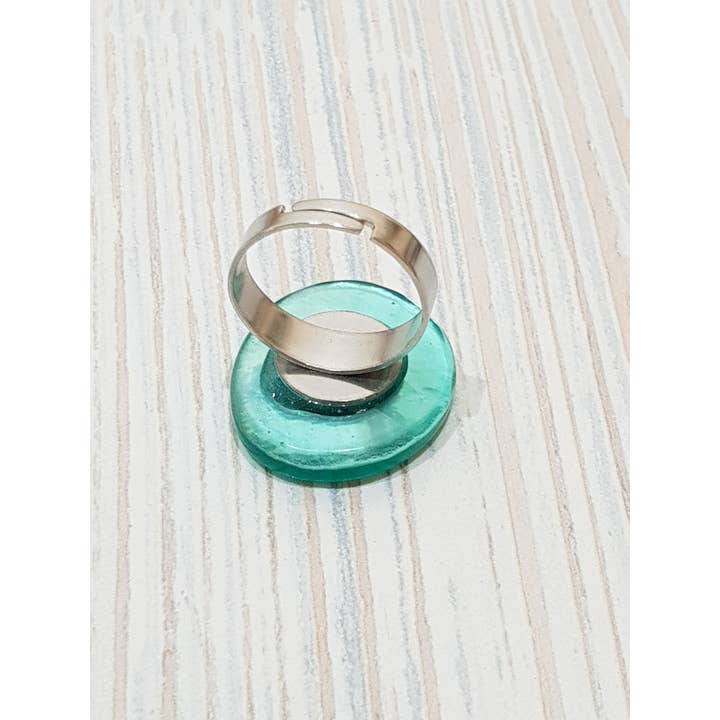 Gloria-Maris - Wholesale Cocktail/Statement Ring - Capiz ring/CS-2546/real Capiz shell: approx. 25 mm2
