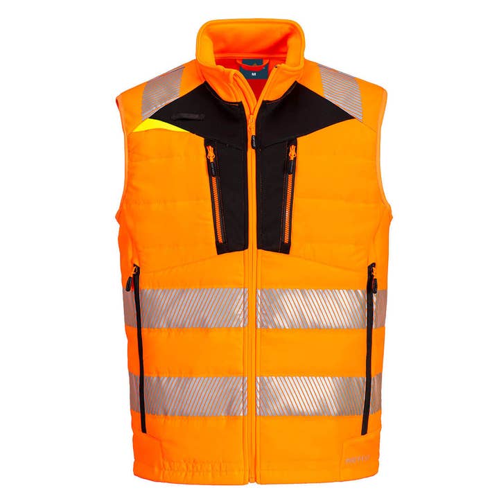 DX4 Hi-Vis Hybrid Baffle Bodywarmer voor wholesale door Atomic Workwear