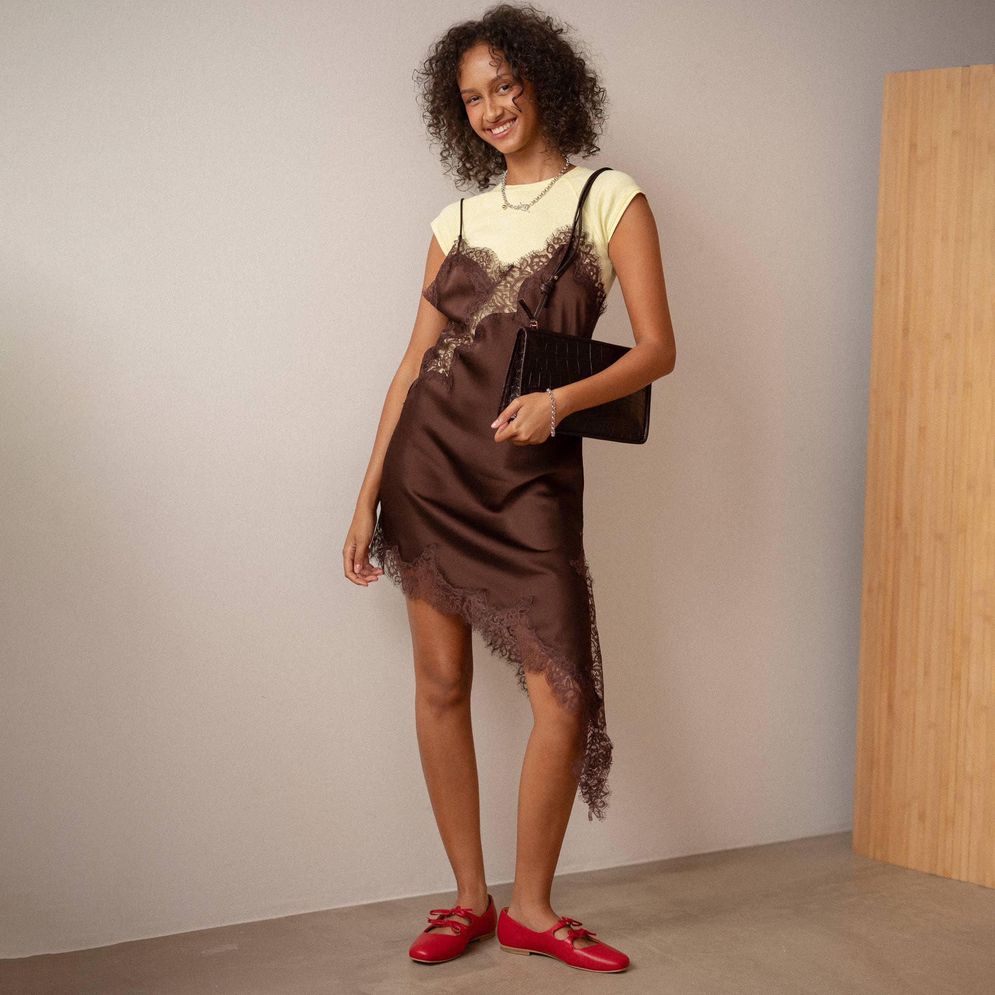 red Shirley Ballerina, marsala for wholesale on Faire7