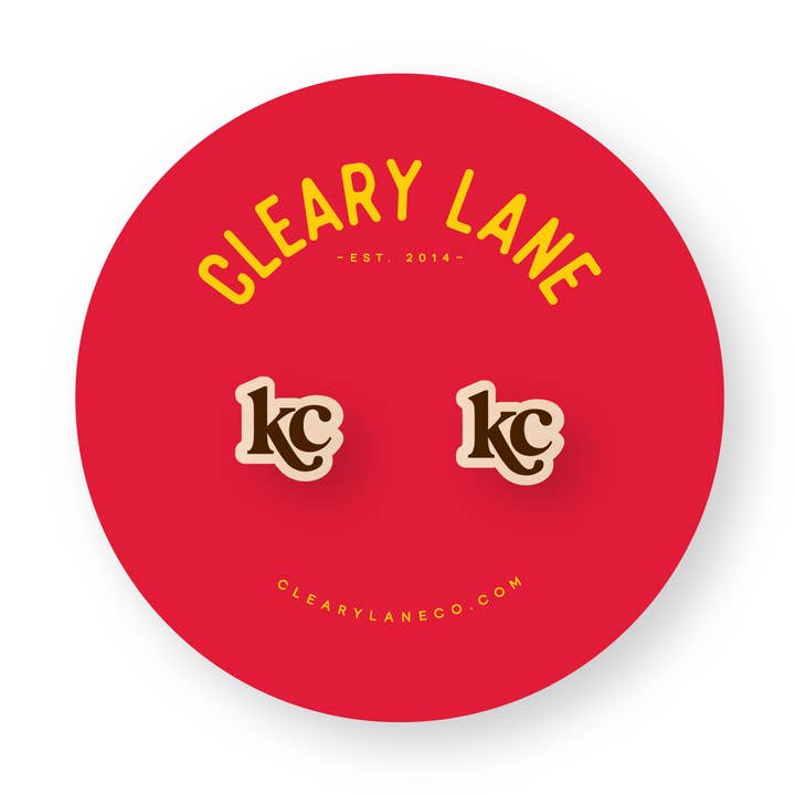 Kansas City KC Outline Stud Earrings for wholesale by Cleary Lane