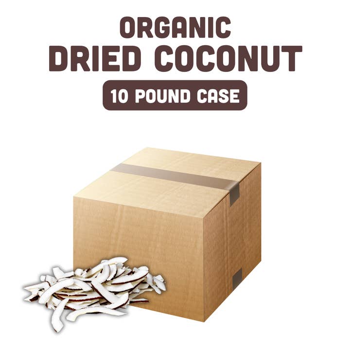 Mavuno Harvest Organics - Wholesale Dried/Dehydrated Fruit - Organic Dried Coconut, 10 pound bulk case