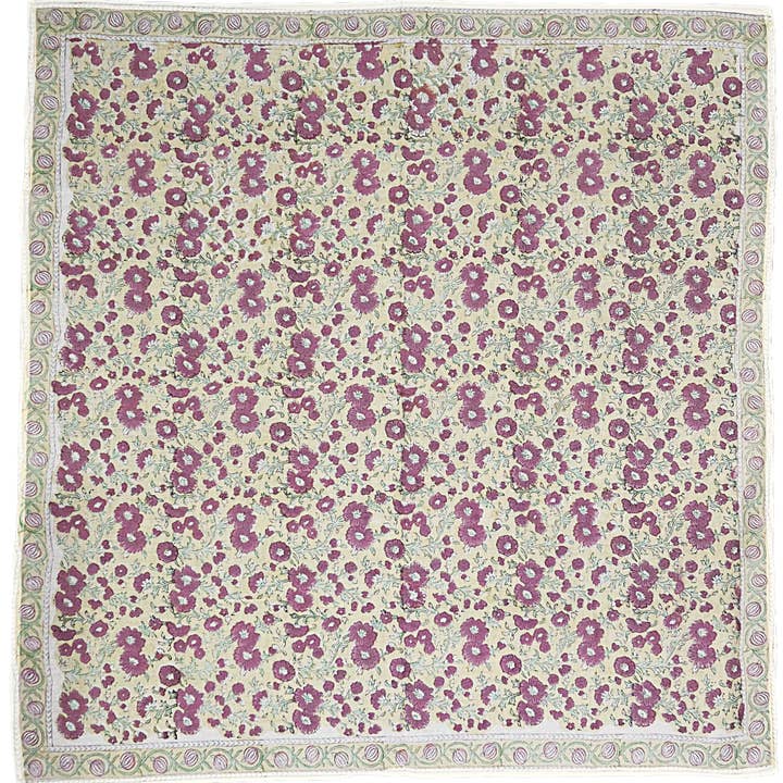 XL1020 — Cotone XL Wrap (44" × 44") - Stampa a mano con blocchi per la vendita all'ingrosso da parte di White Lotus Fashions