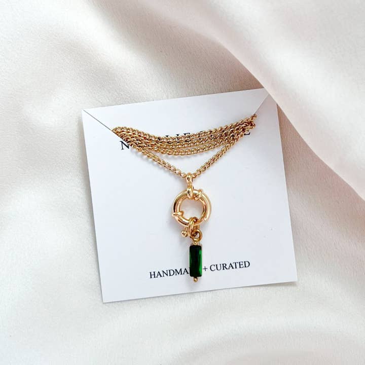 Natalie Clare Collections - Wholesale Pendant/Charm Necklace - The Emerald Necklace