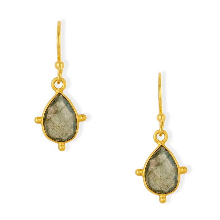 Snowdrop Labradorite Earrings for wholesale by Ashiana London
