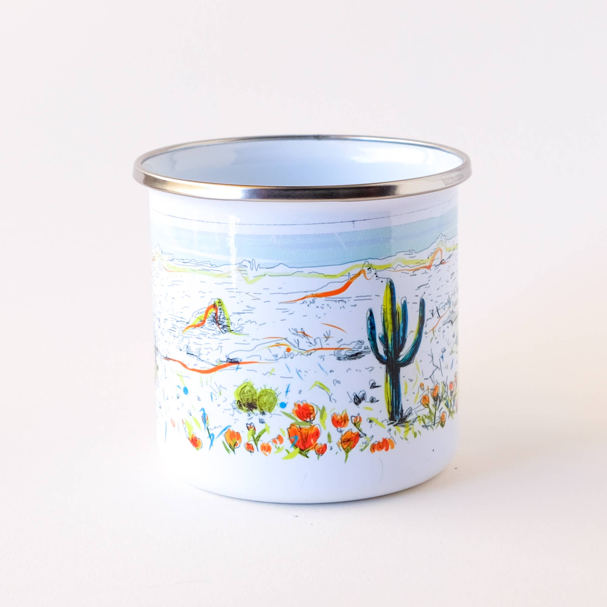 Couloir [ART.] – Engroshandel Kaffekrus – AZ ørken i Bloom emalje kaffekrus1
