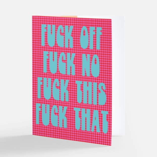 Las Ofrendas - Wholesale Everyday Greeting Card - Fuck Off Fuck No Greeting Card