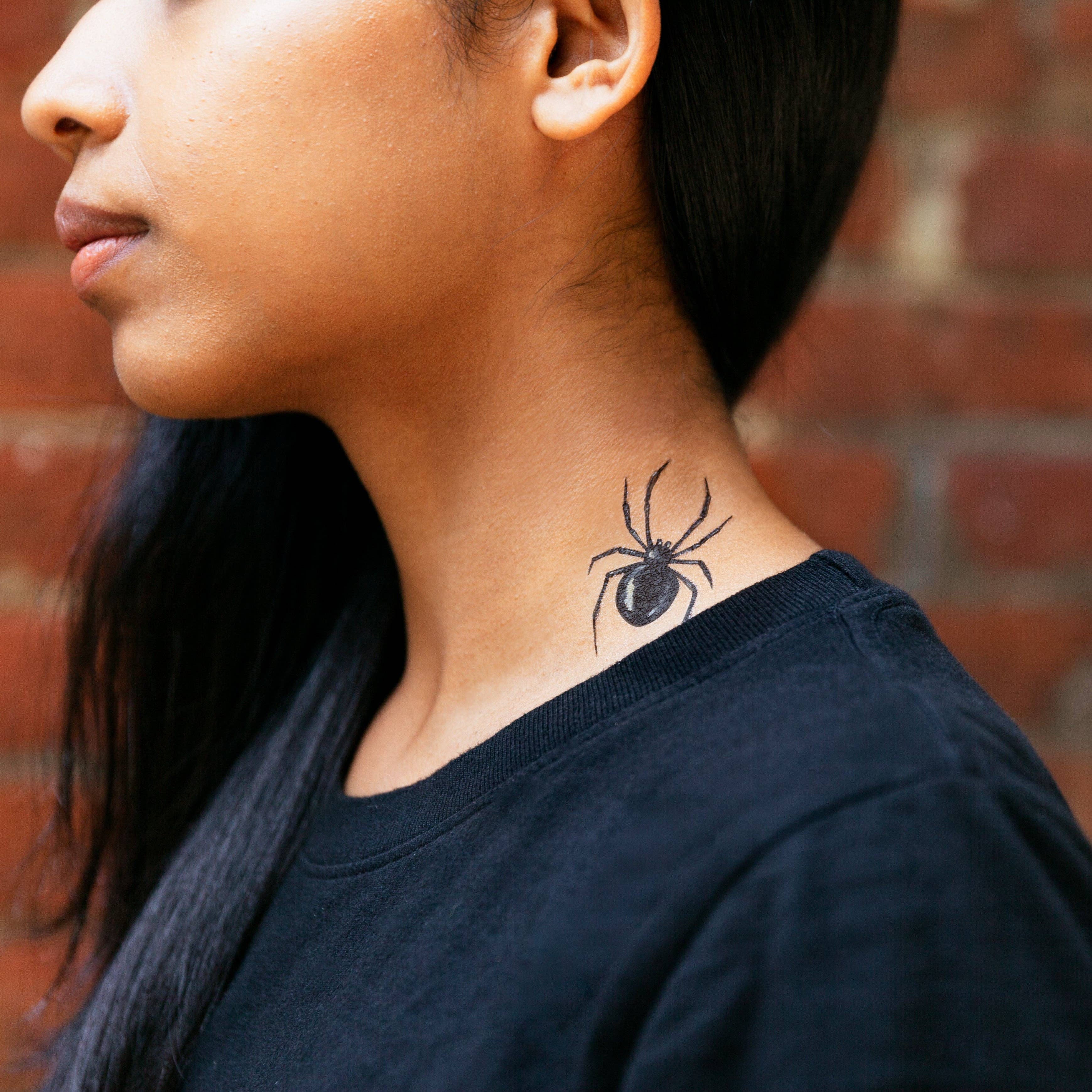 Tattly - Wholesale Temporary Tattoo - Black Widow Tattoo Pair3