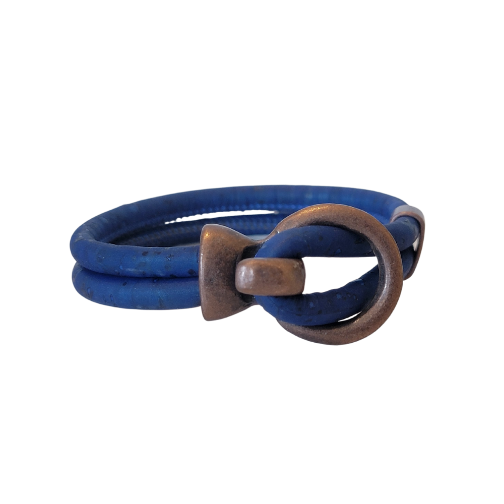 Gem Lounge Jewelry - Wholesale Bangle Bracelet - Pick Your Color: Cork Copper Open Hook Bracelet12