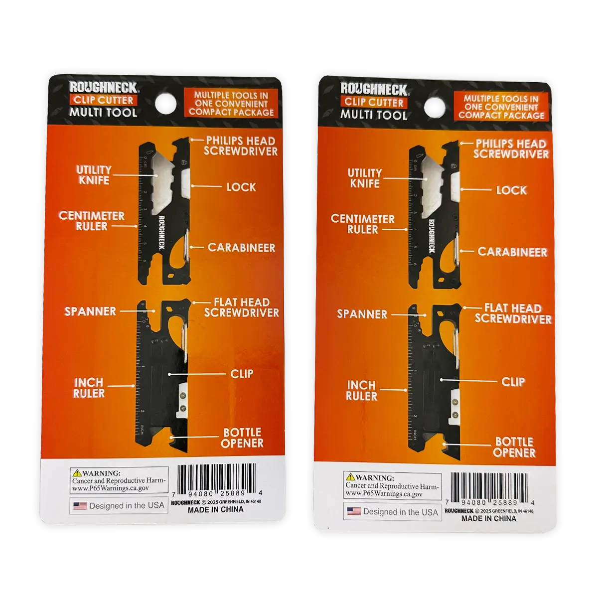 Novelty Brands - Wholesale Retailer Display - Home & Living - Roughneck Clip Cutter Multi-Tool Knife - 6/Display3