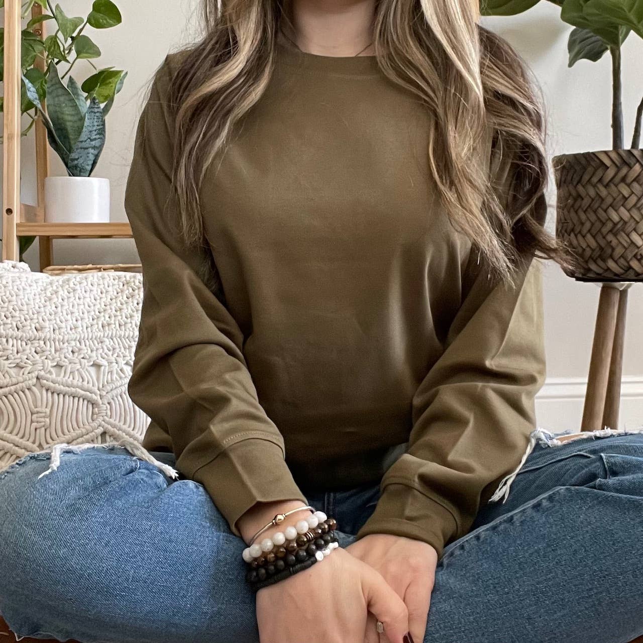 Gaia Baby Goods - Wholesale Sweatshirt - Women's - Women's Organic Cotton Lightweight Long Sleeve Pullover9