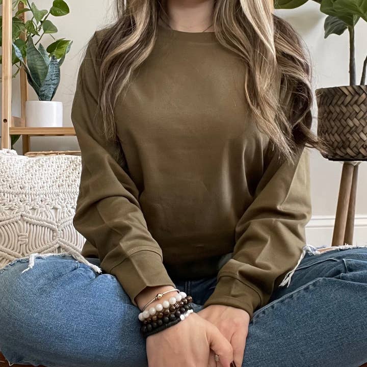 Gaia Baby Goods - Wholesale Sweatshirt - Women's - Women's Organic Cotton Lightweight Long Sleeve Pullover9