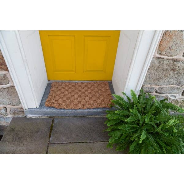 Entryways - Wholesale Door Mat - Basket Weave Extra-Thick Woven Coconut Fiber Doormat