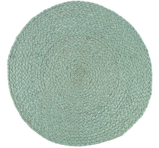 British Colour Standard North America - Wholesale Placemat - BRITISH COLOUR STANDARD - Silky Jute Placemat in Eau-de-Nil, 1 Mat, 14" D0