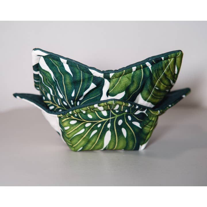 Monstera Bowl Cozy, Tropical Bowl Huggers, Perfect for Soups or Ice Cream, Mother's Day Gift, Made in Hawaii for wholesale by shopbalihi