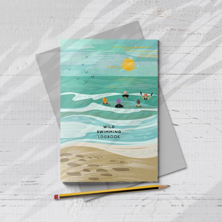 Onneke - Wholesale Notebook - Wild swimming logbook into the sea we go sea swimming notes2