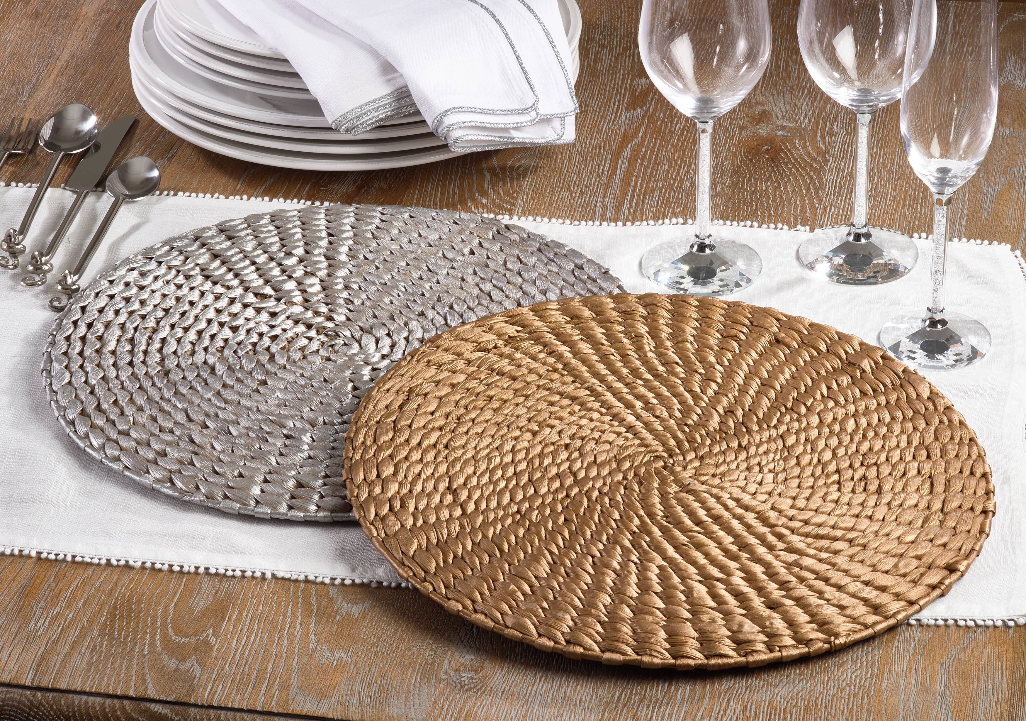 Saro Lifestyle – wholesale Placemat – Hyacinth Placemat - Rattan Design1