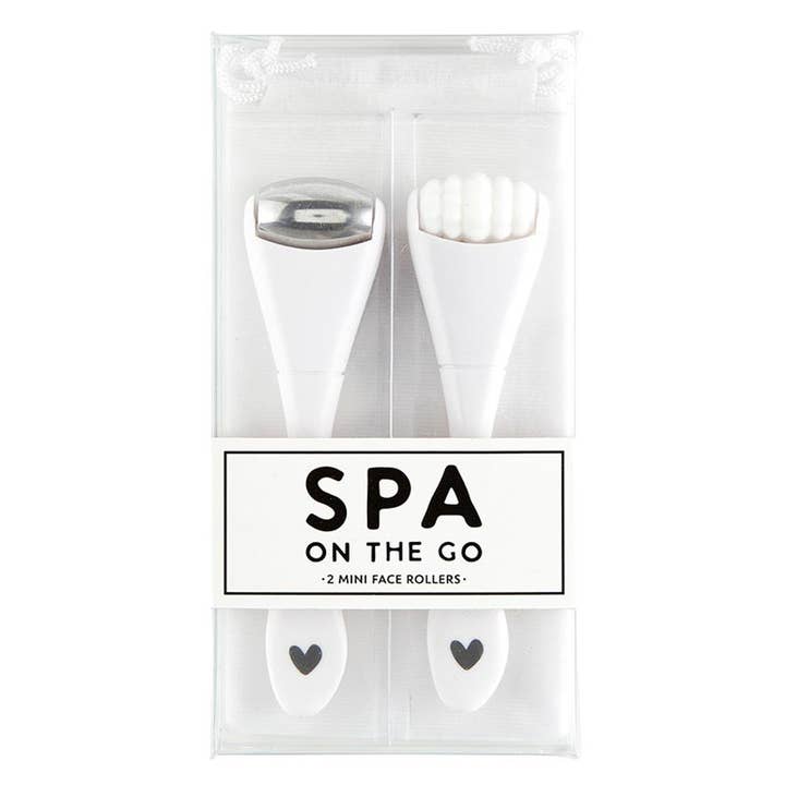 Bella Sleep + Spa - Wholesale Face/Beauty Roller - Spa To-Go Set - White Rollers with White Bag
