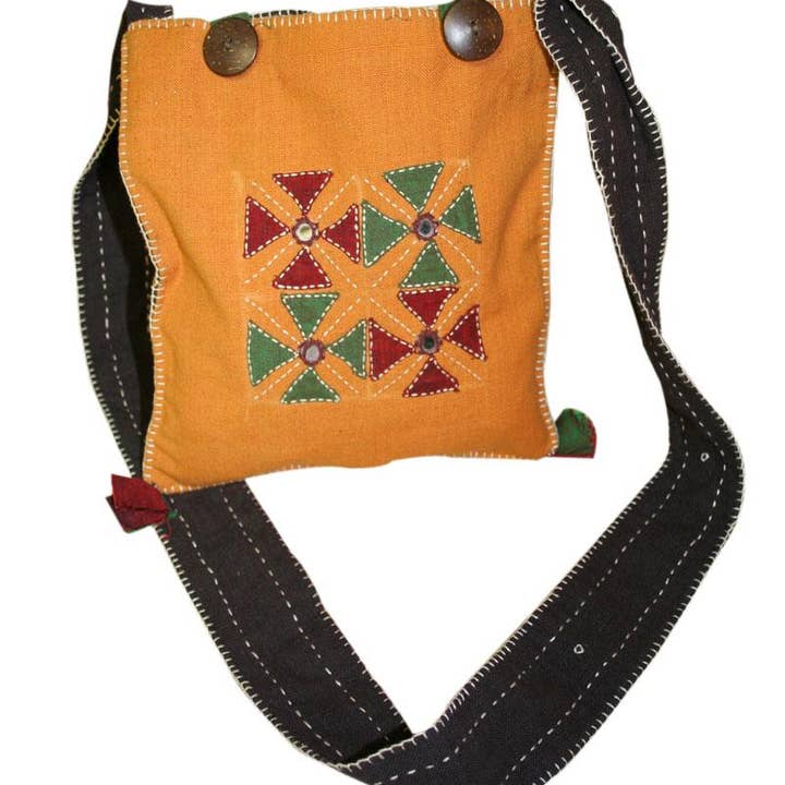 Aim Hand Embroidered Bag -100% Cotton for wholesale by Sustainable Threads