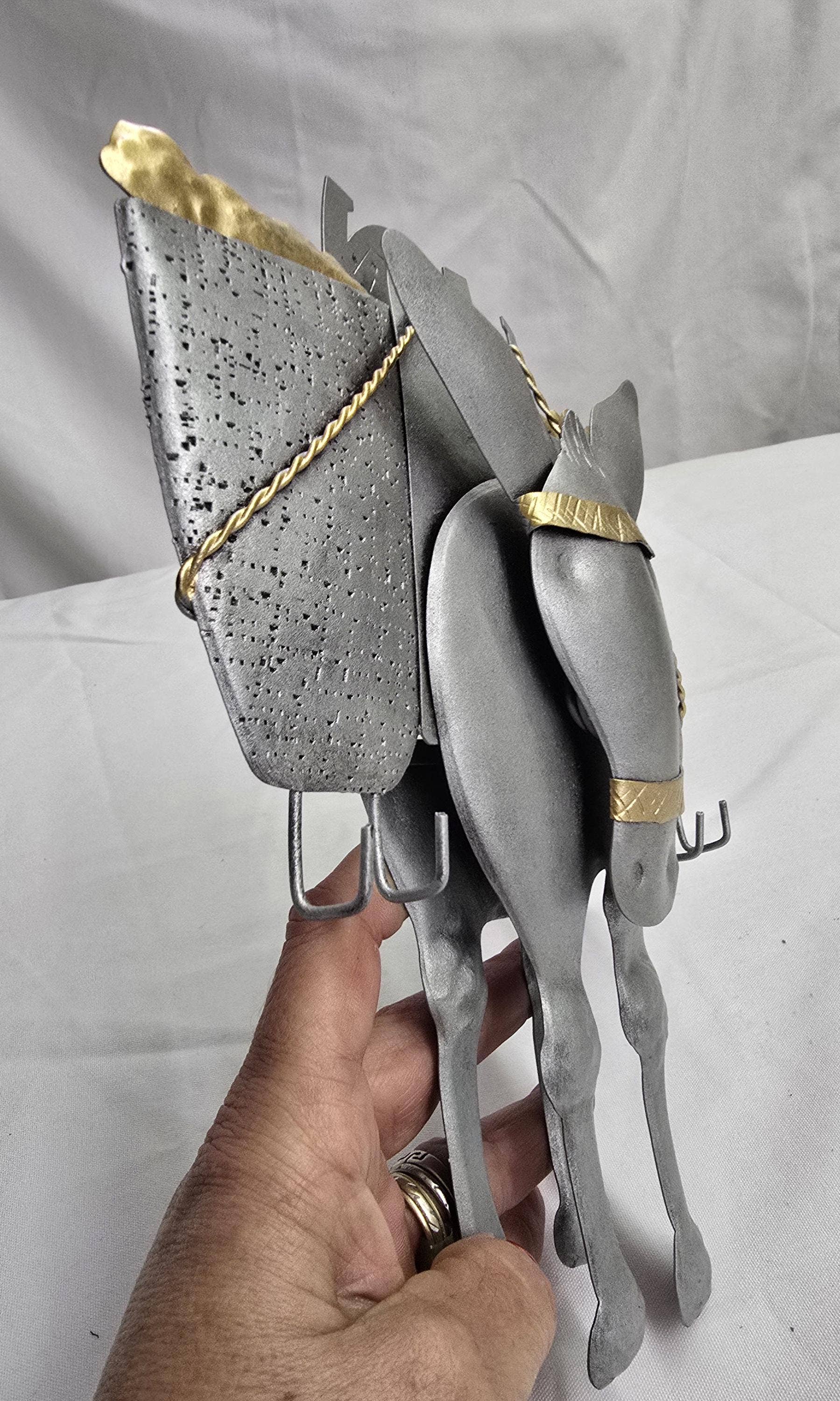 2 Greeks Inc - Wholesale Sculpture - Handcrafted Wrought Iron 3D Donkey Key Holder5