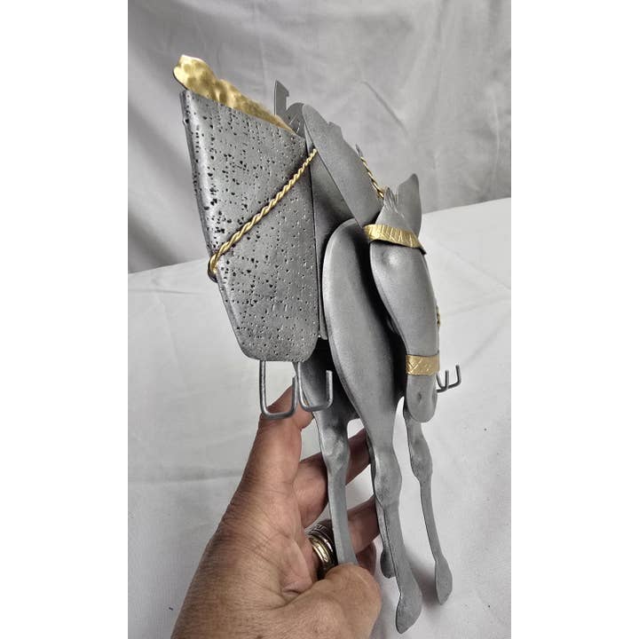 2 Greeks Inc - Wholesale Sculpture - Handcrafted Wrought Iron 3D Donkey Key Holder5