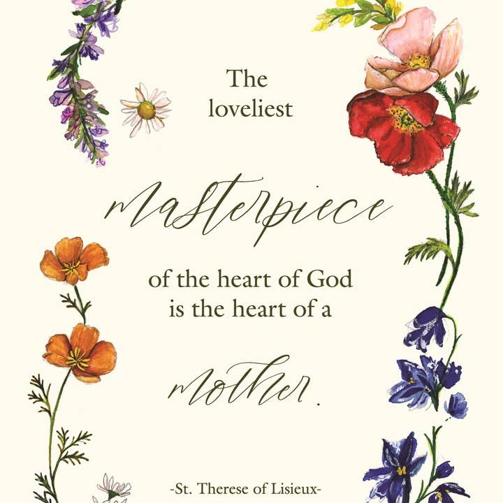 (1036) Mother's Day Card/St. Therese Quote Card for wholesale by Catholic Handmade