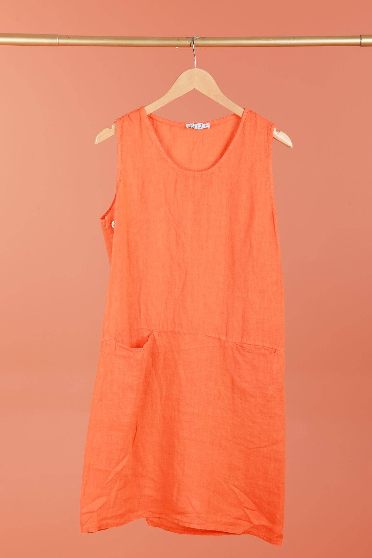 la maison des fibres naturelles – Großhandel Kleid – Damen – Ärmelloses Kleid aus 100 % Leinen, Modell 6255195