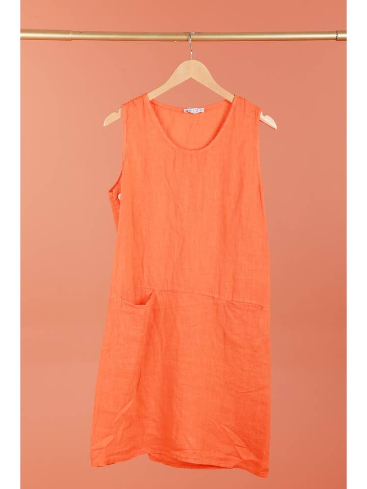 la maison des fibres naturelles – Großhandel Kleid – Damen – Ärmelloses Kleid aus 100 % Leinen, Modell 6255195