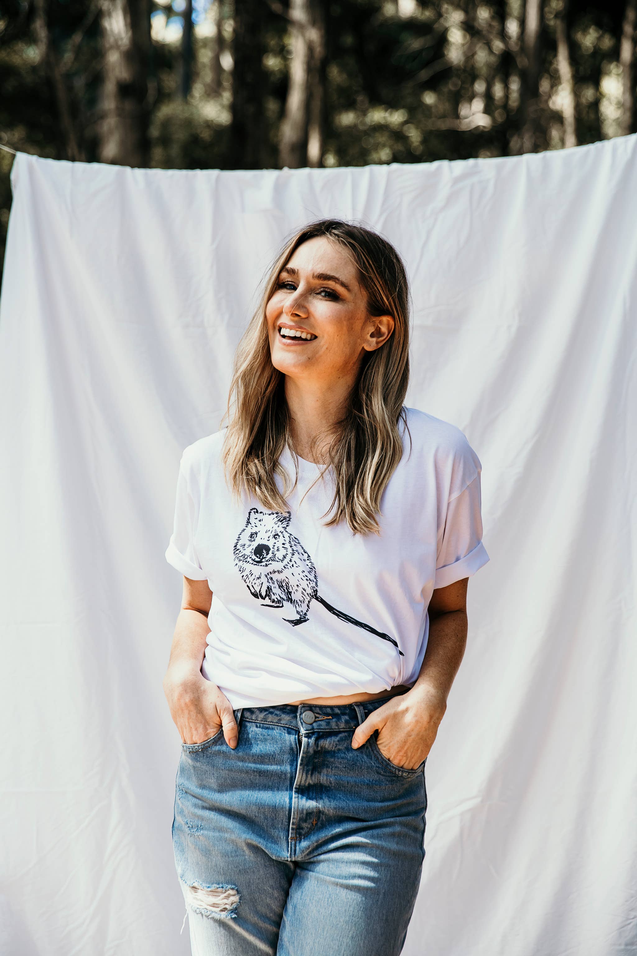 High Tees - Wholesale Screen printed t-shirt – Women′s - Quokka T-Shirt2