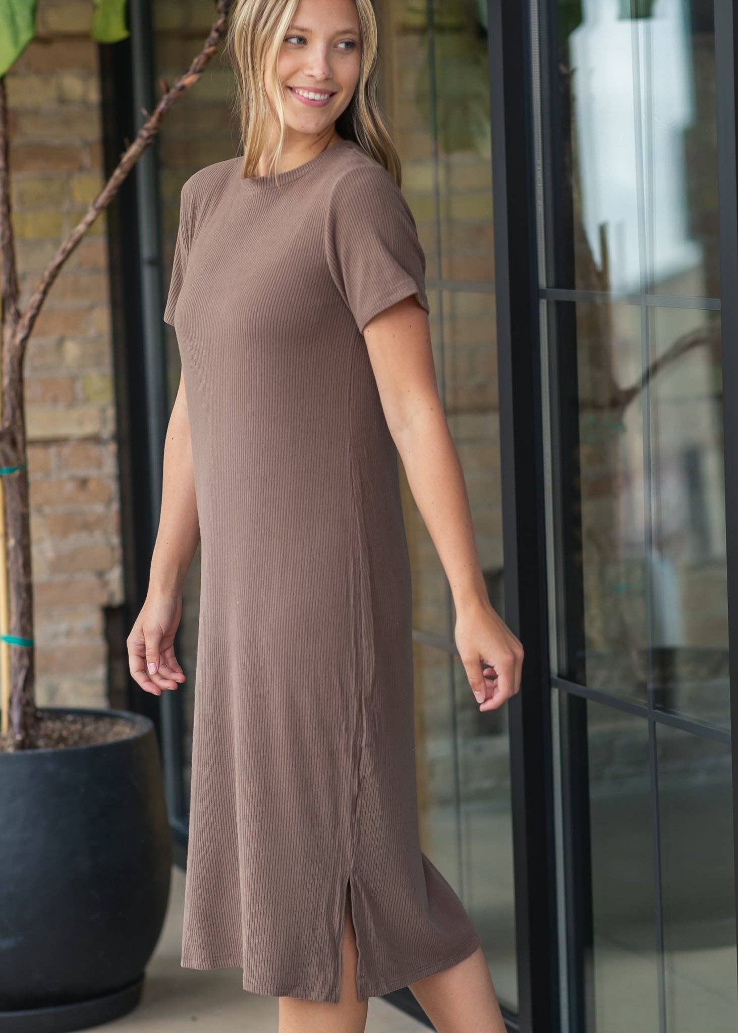 Inherit Clothing Company - Wholesale Jurk - Dames - Baylor Geribde T-Shirt Jurk6