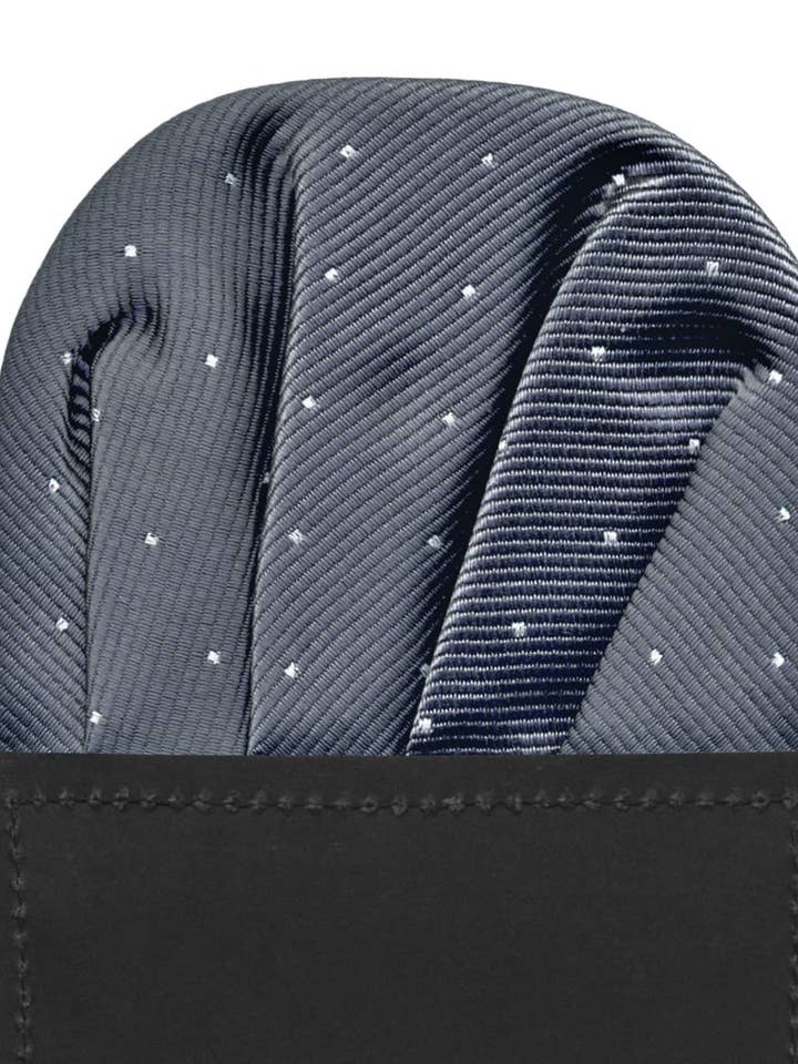 Lenço de bolso cinza prateado MICROTOPOS em cartão por atacado de Josvil