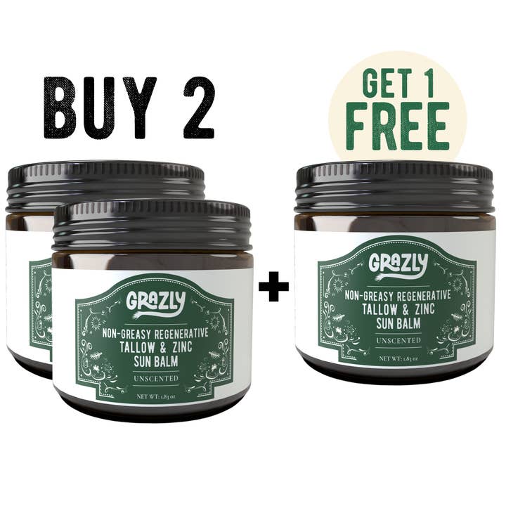 Regenerative Tallow & Zinc Sun Balm for wholesale by Grazly