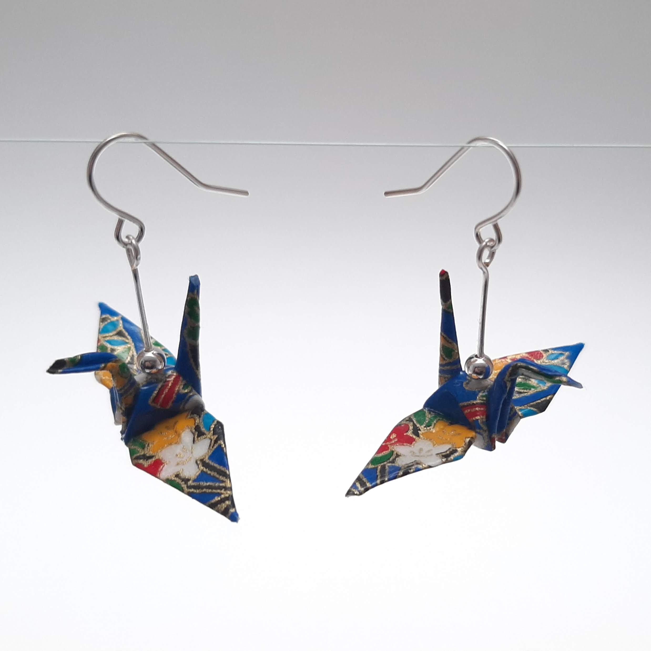 Japanese Papercraft – Großhandel Ohrhänger – Origami-Kranich-Ohrringe5