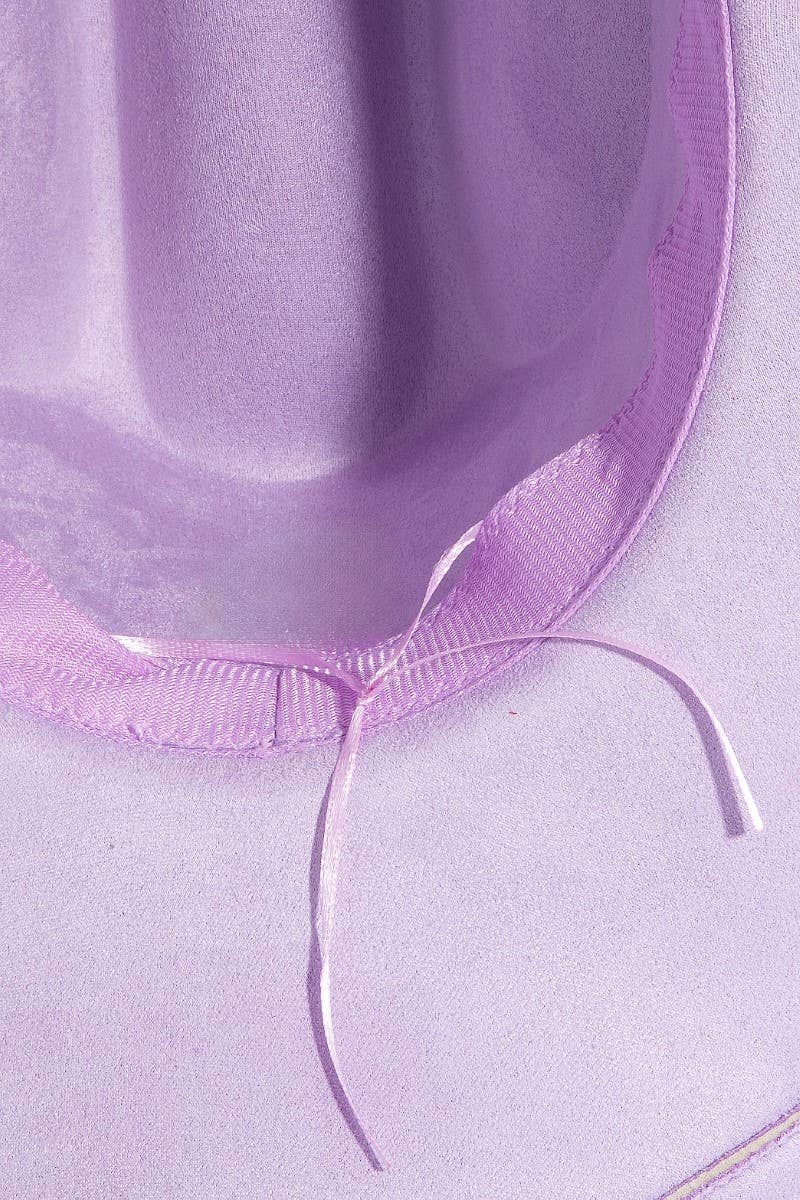 Collections by Fame Accessories - Vente Chapeau en feutre - femme - Chapeau de cowboy occidental à franges de perles3