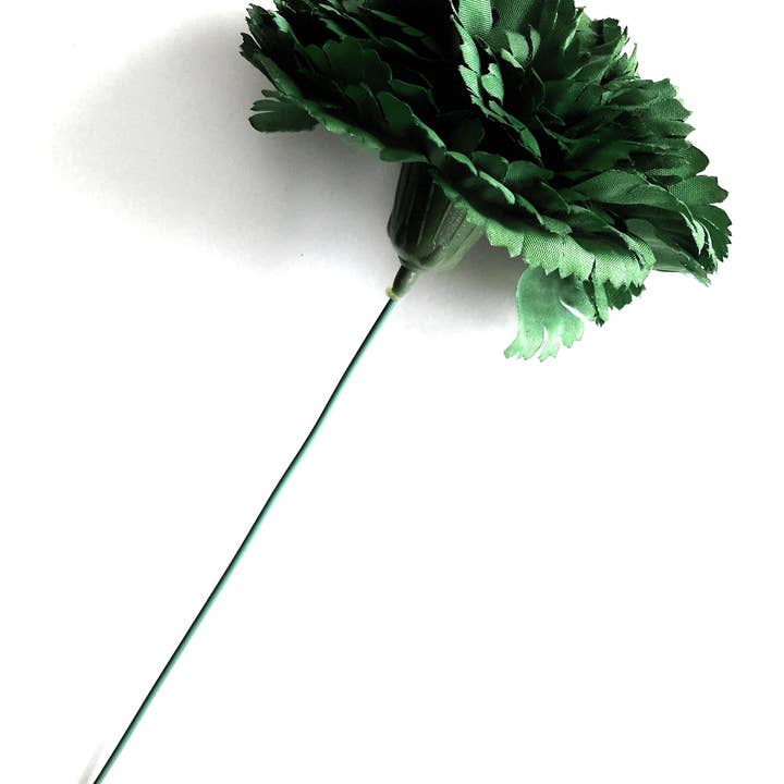 Flamenco Carnation Flower Hair Ø9cm · Bottle Green for wholesale by BRANDELIA