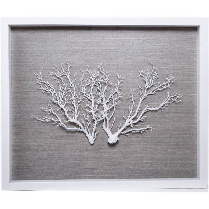 Sealife Shadow Box - Blågrå/Vit för wholesale av Jamie Dietrich Designs