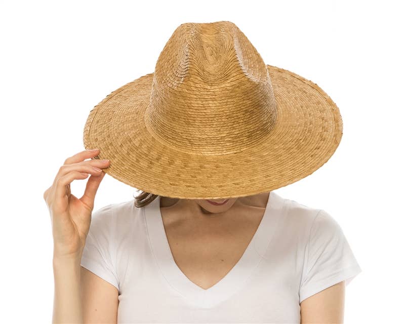 DNMC - Wholesale Straw Hat - Women's - Palm Leaf Straw Western Hat - Handmade Flat Brim Summer Hat3