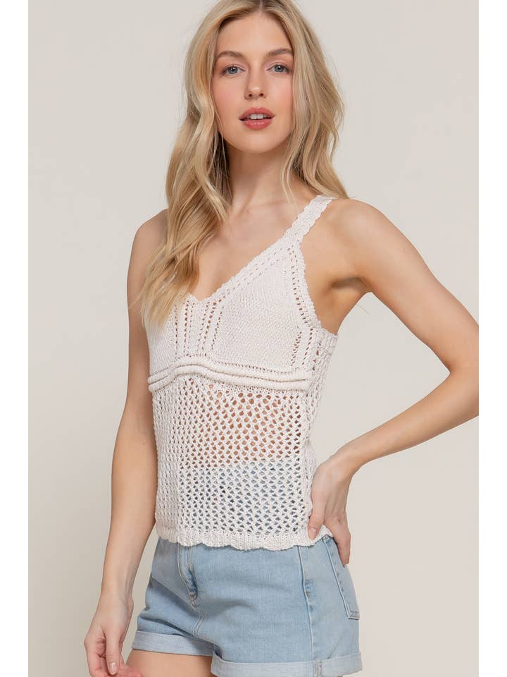 Active Basic | Active USA – Engroshandel Tanktop – Kvinder – Ærmeløs V-hals Hæklet Forårssweater19