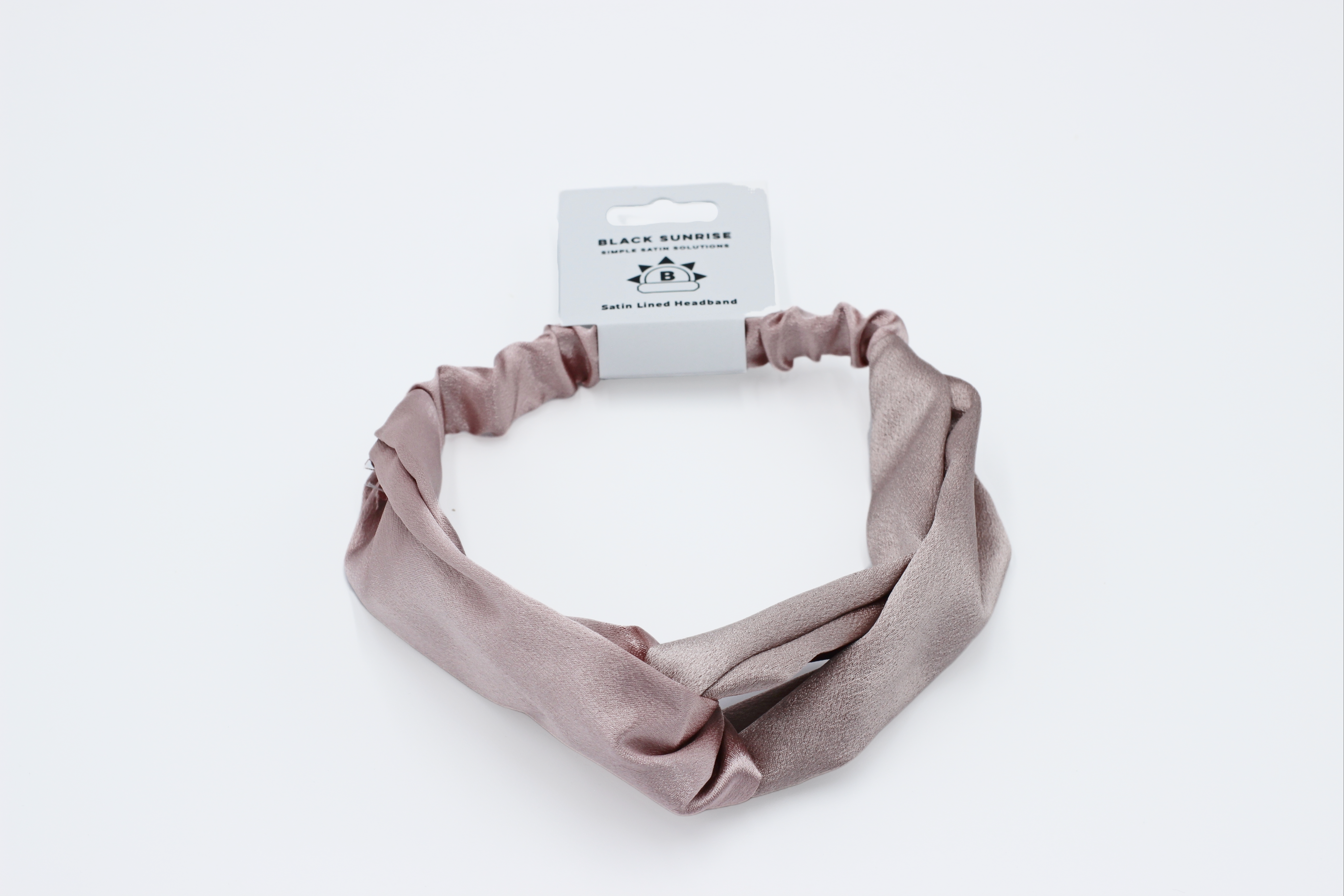 Black Sunrise – wholesale Fashion headband – women's – Satin Lux Cross Headband5