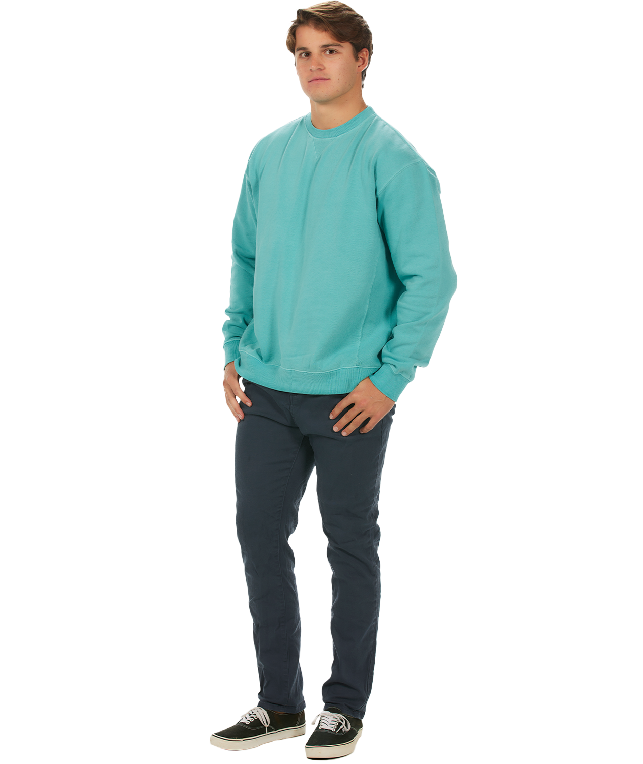 U.S. Apparel - Wholesale Sweatshirt - Women's - Unisex Garment Dyed Fleece Crew9