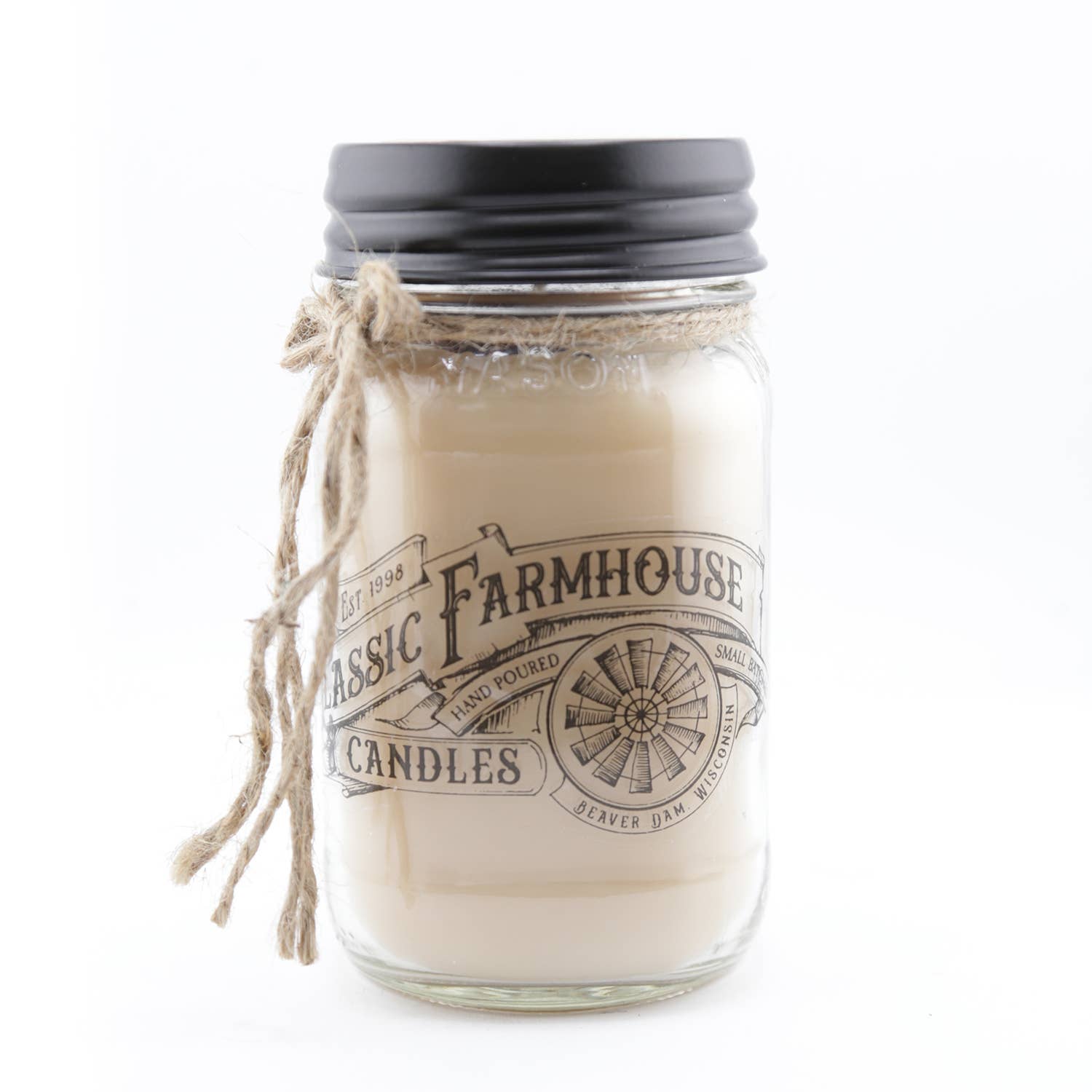 Classic Farmhouse Candles - Vente Bougie en bocal - Bougie en pot Mason Récolte d'automne 14 oz1