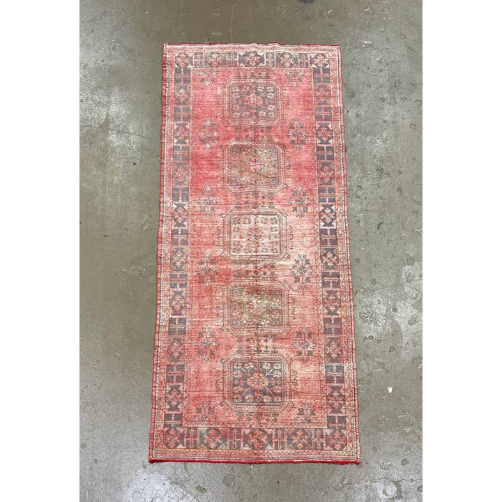 Vintage Turkish Oushak Area Rug | 4.1 x 11.6 for wholesale by Vintage Loomz