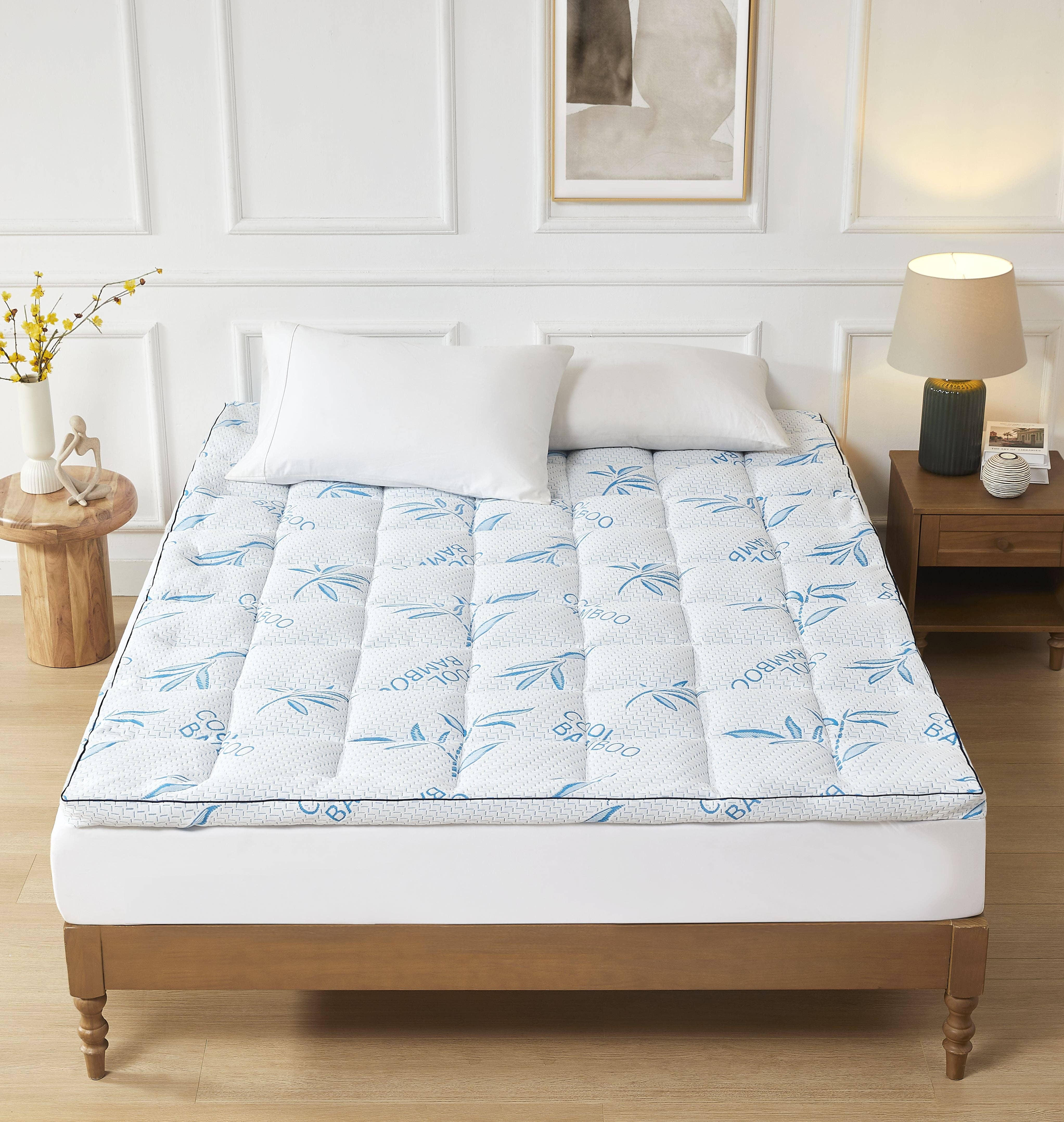 Okao Home Goods - Wholesale Mattress Pad/Protector - Bamboo Mattress Topper - Cool Bamboo Best Quality Quilted Comfort0